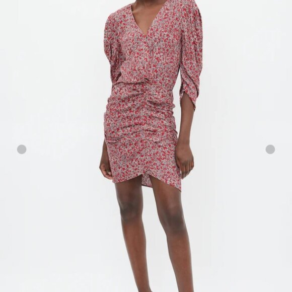 Gorgeous Ba&sh red dress featuring a multicolour floral pattern - Picture 1 of 4